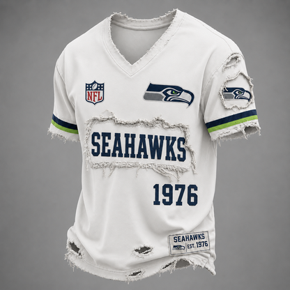 SEA x NFL LUXURY V-Neck T-Shirt 3005 DatND DVT