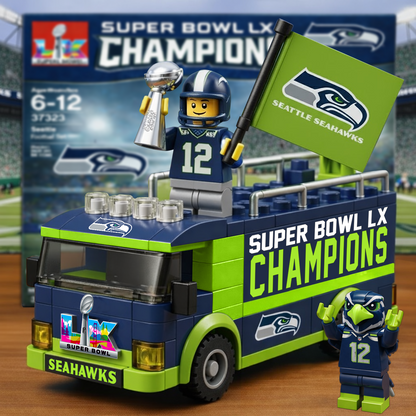 SEA x NFL Building Blocks Truck Toy Set DatND DVT