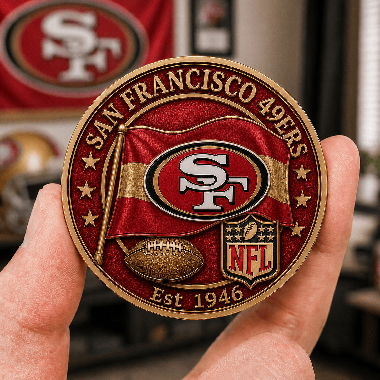 SF Premium NFL Fan Pride Commemorative Coin 1906