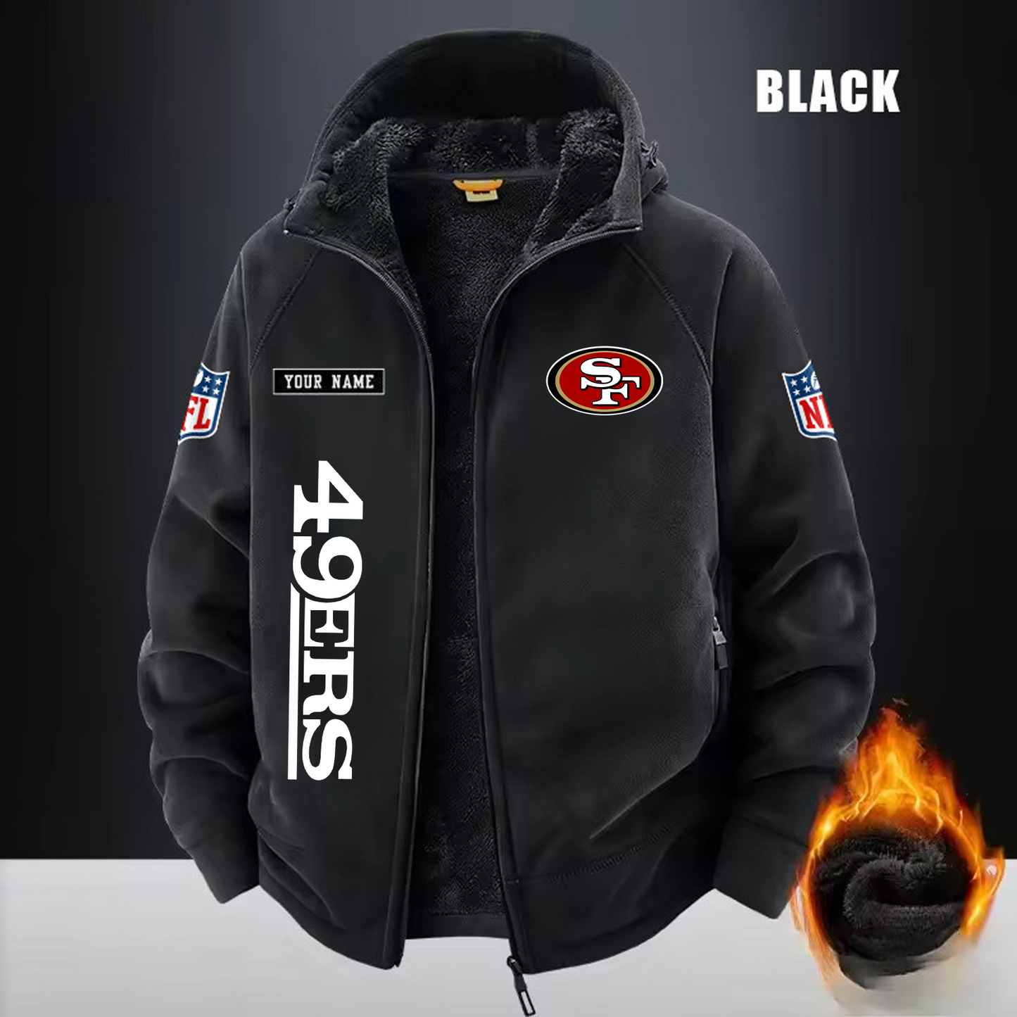 SF x NFL 3D Half-zip Hoodie DATND TANTD