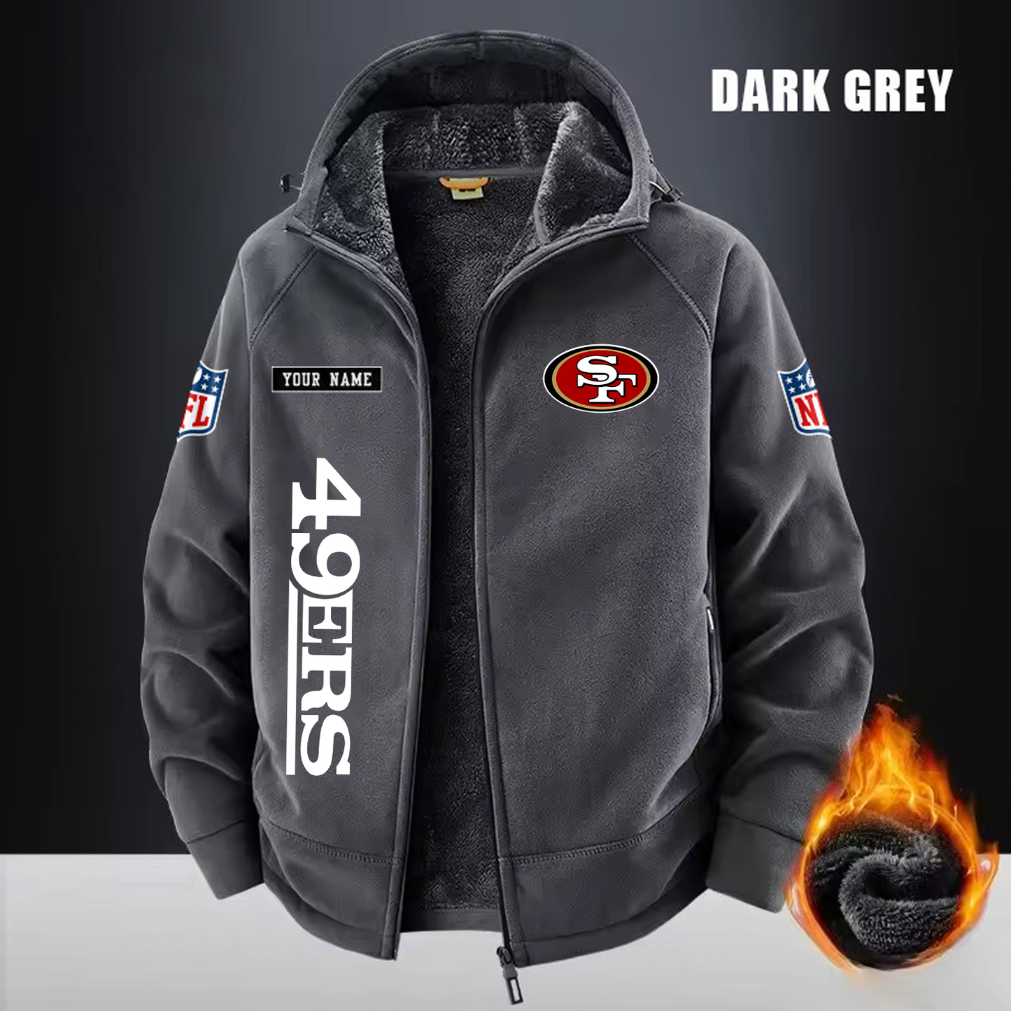 SF x NFL 3D Half-zip Hoodie DATND TANTD
