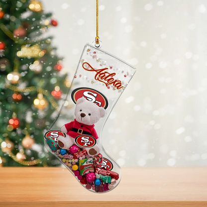 SF x NFL Christmas Personalized Acrylic Ornament DatND DVT