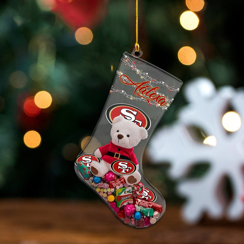 SF x NFL Christmas Personalized Acrylic Ornament DatND DVT