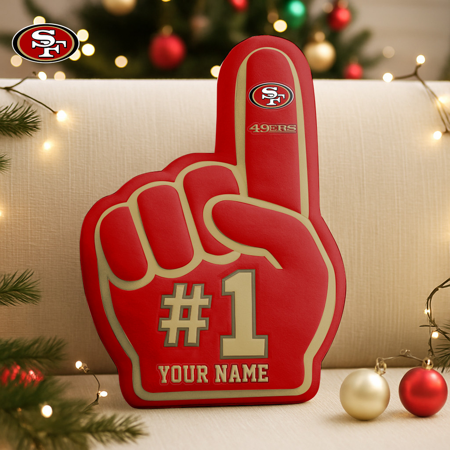 SF x NFL Customized Shaped Pillow Christmas DATND TANTD