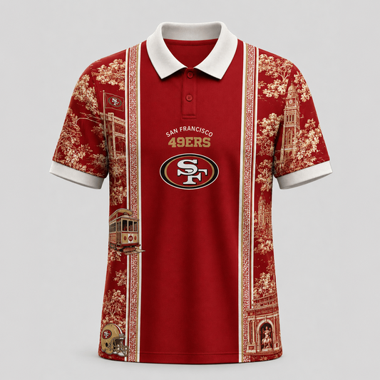 SF x NFL Heritage Cityscape Polo Shirt for Loyal Fans