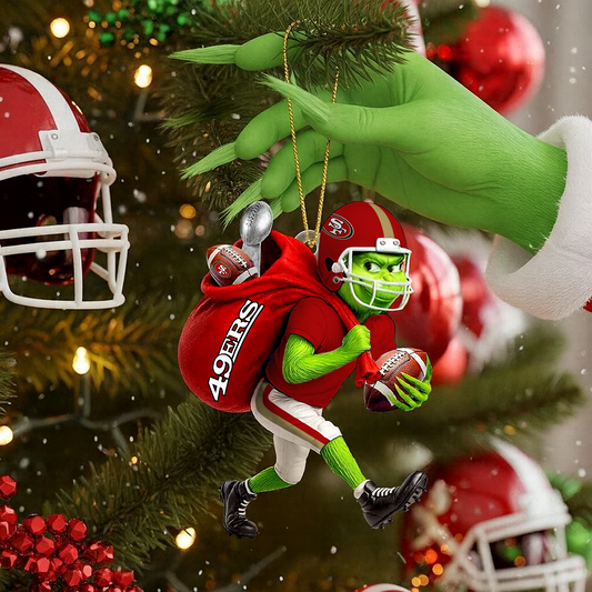 SF x NFL Personalized Grinch Football Christmas DATND TANTD