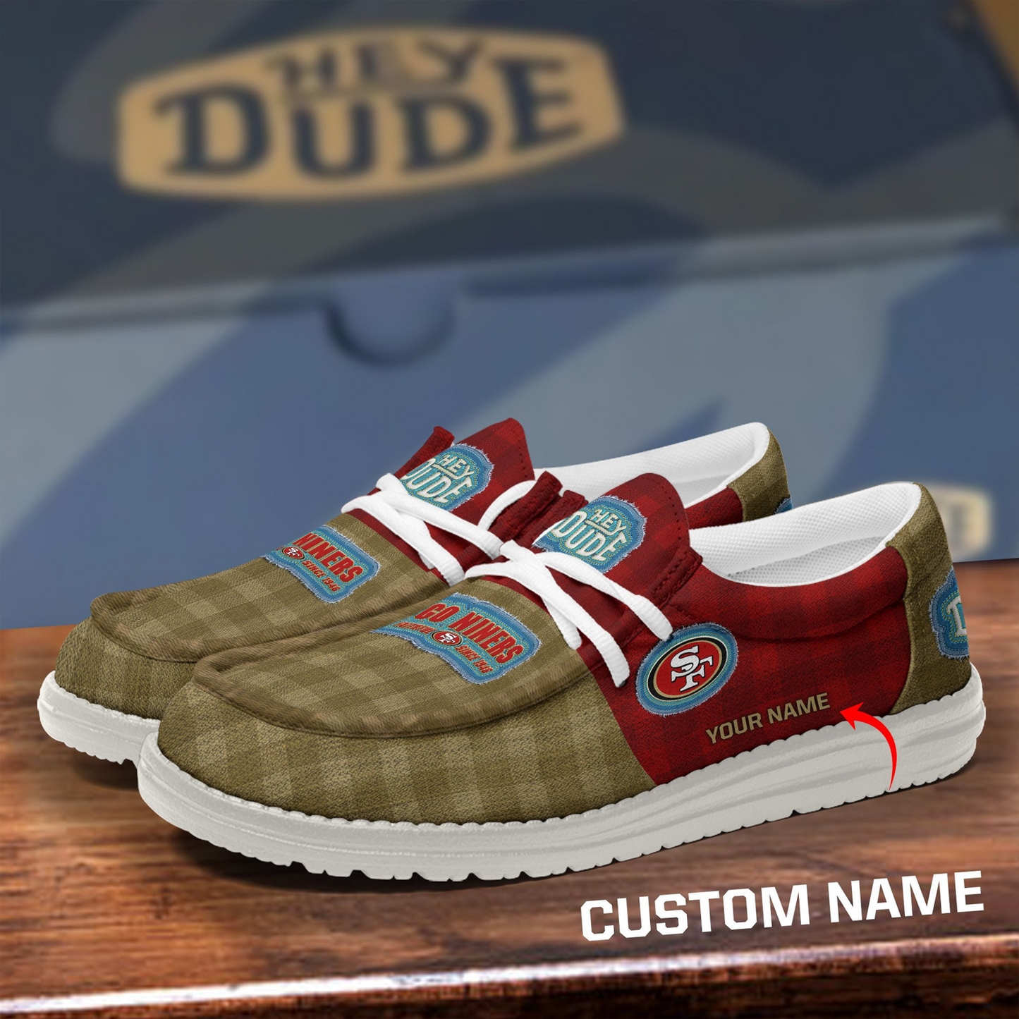 SF x NFL Premium Hey Dude Shoes DATND TANTD