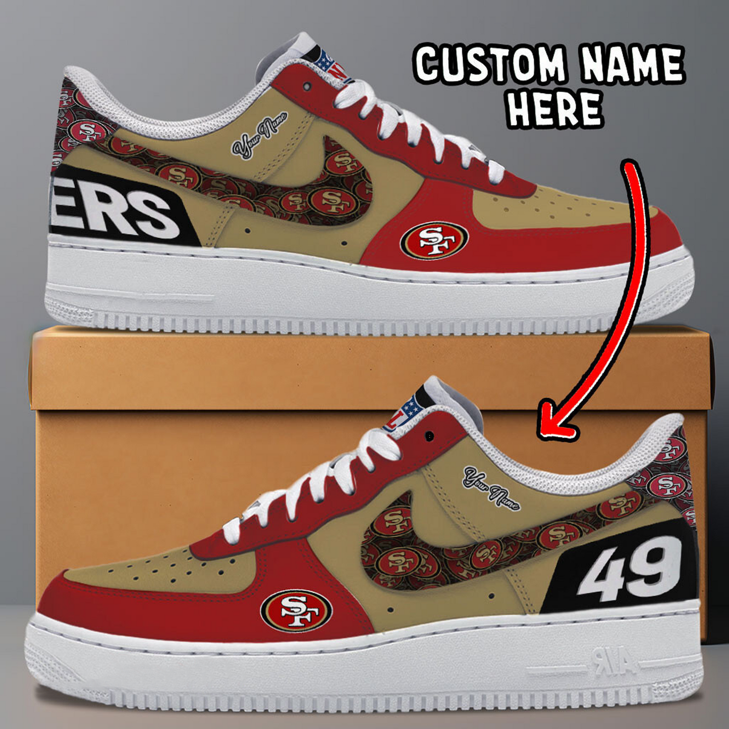 SF x NFL Trending Air Force 1 Personalized DATND TANTD