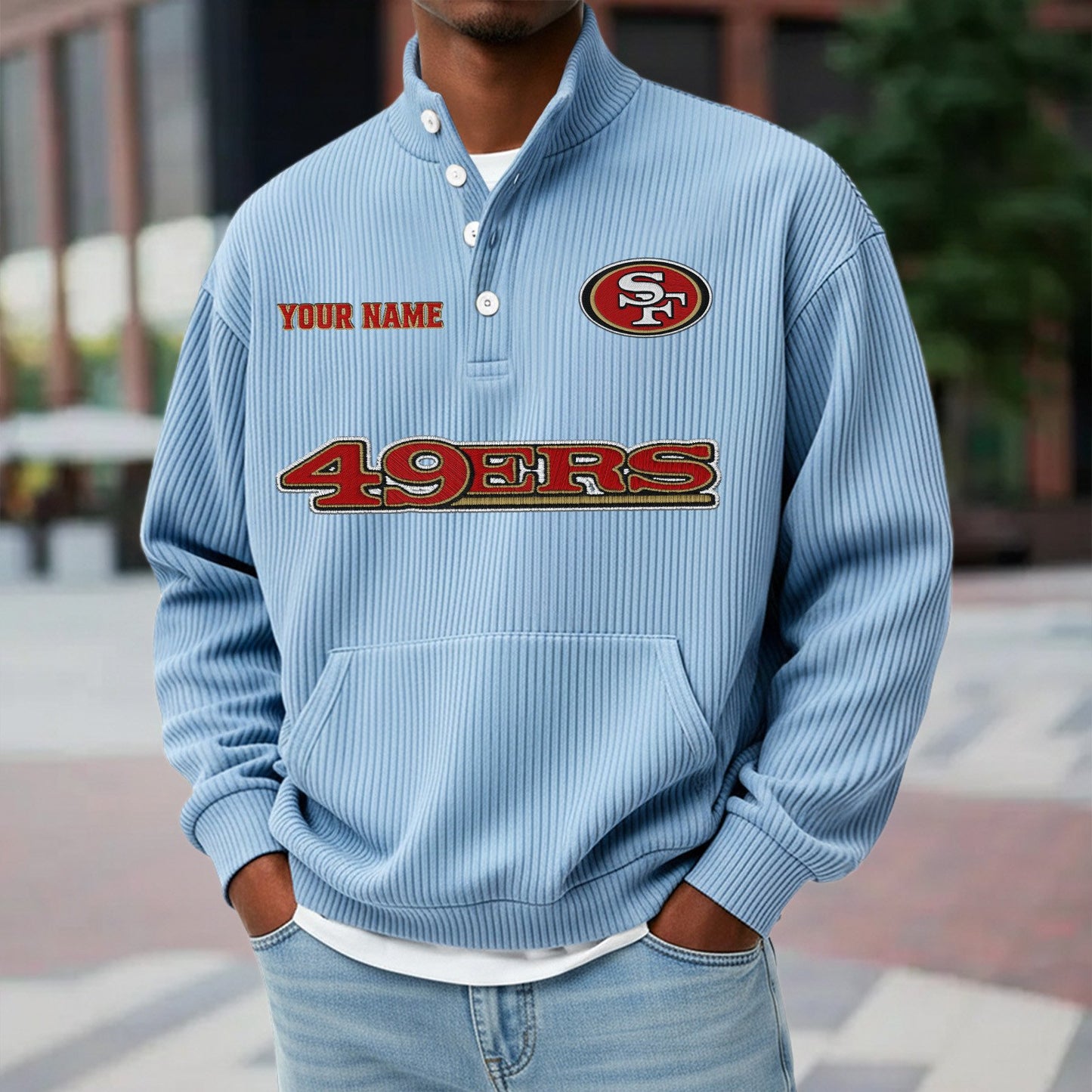 SF x NFL Waffle High Neck Long Sleeved Sweatshirt DATND TANTD 221125