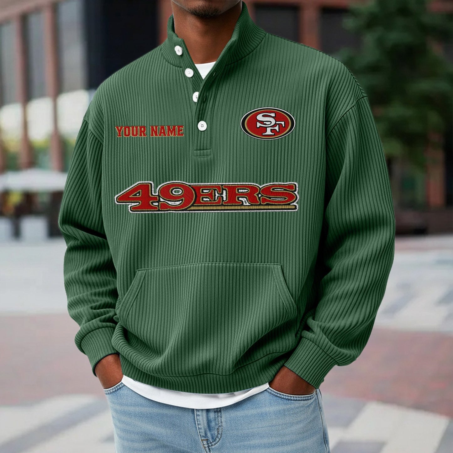 SF x NFL Waffle High Neck Long Sleeved Sweatshirt DATND TANTD 221125