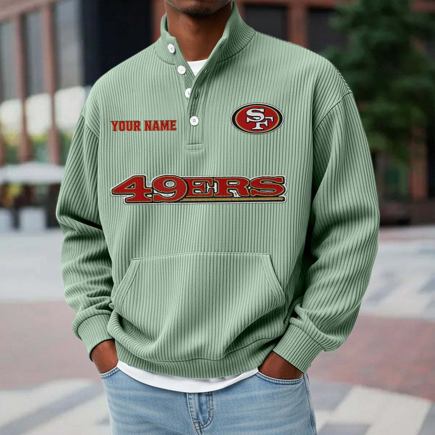 SF x NFL Waffle High Neck Long Sleeved Sweatshirt DATND TANTD 221125