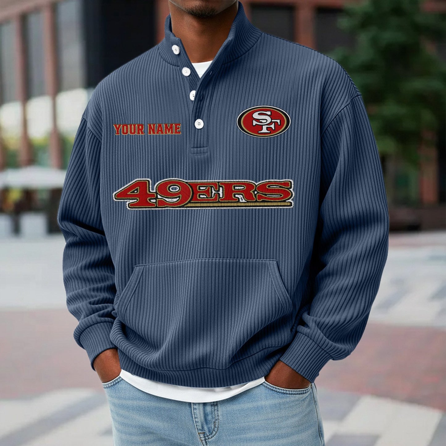 SF x NFL Waffle High Neck Long Sleeved Sweatshirt DATND TANTD 221125