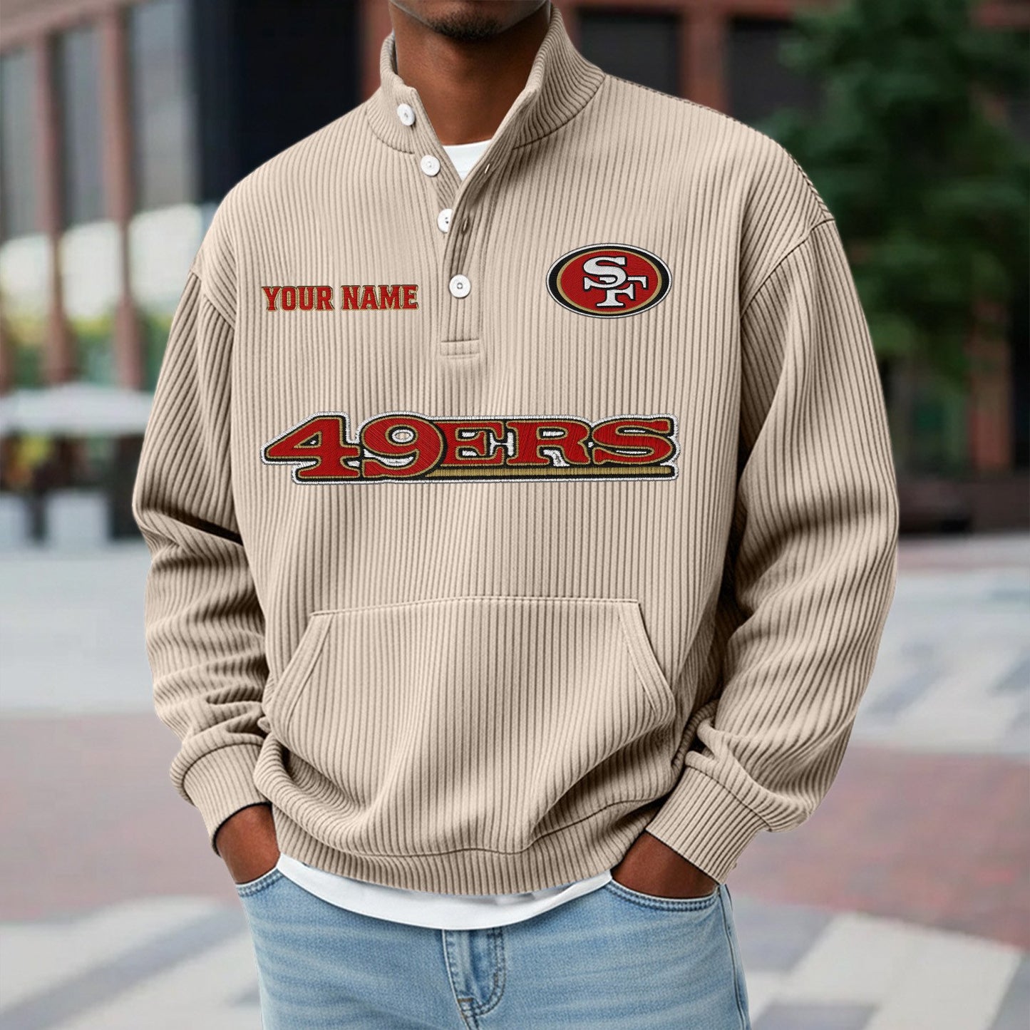 SF x NFL Waffle High Neck Long Sleeved Sweatshirt DATND TANTD 221125
