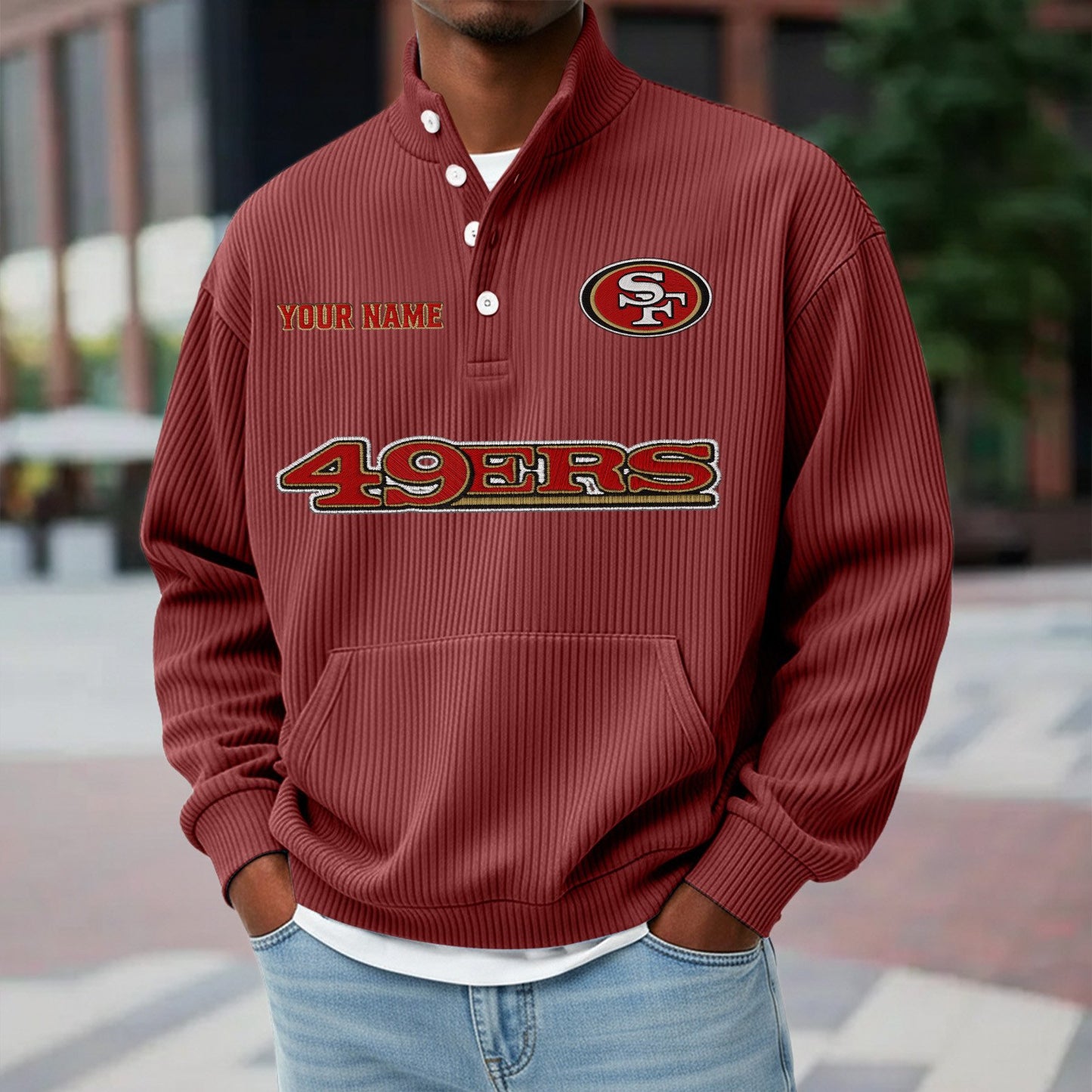 SF x NFL Waffle High Neck Long Sleeved Sweatshirt DATND TANTD 221125