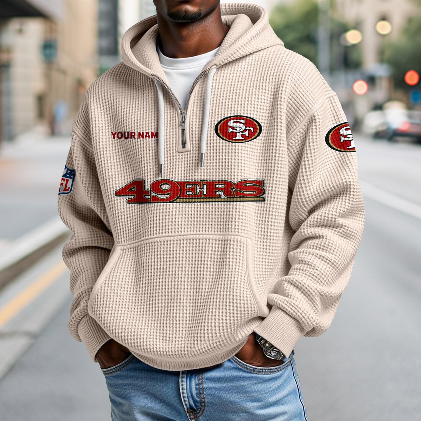 SF x NFL Waffle Hoodie DatND DVT
