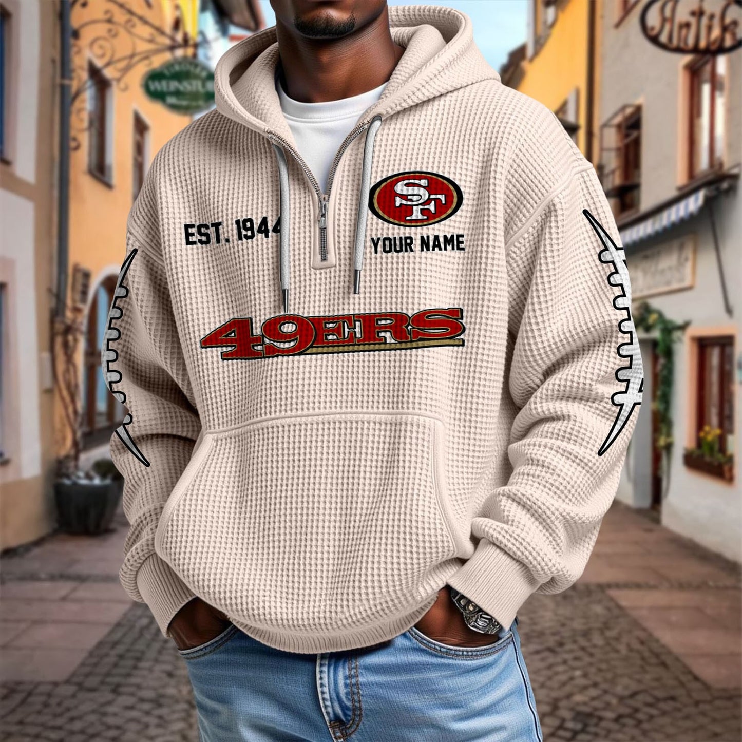 SF x NFL Waffle Hoodie DatND DVT