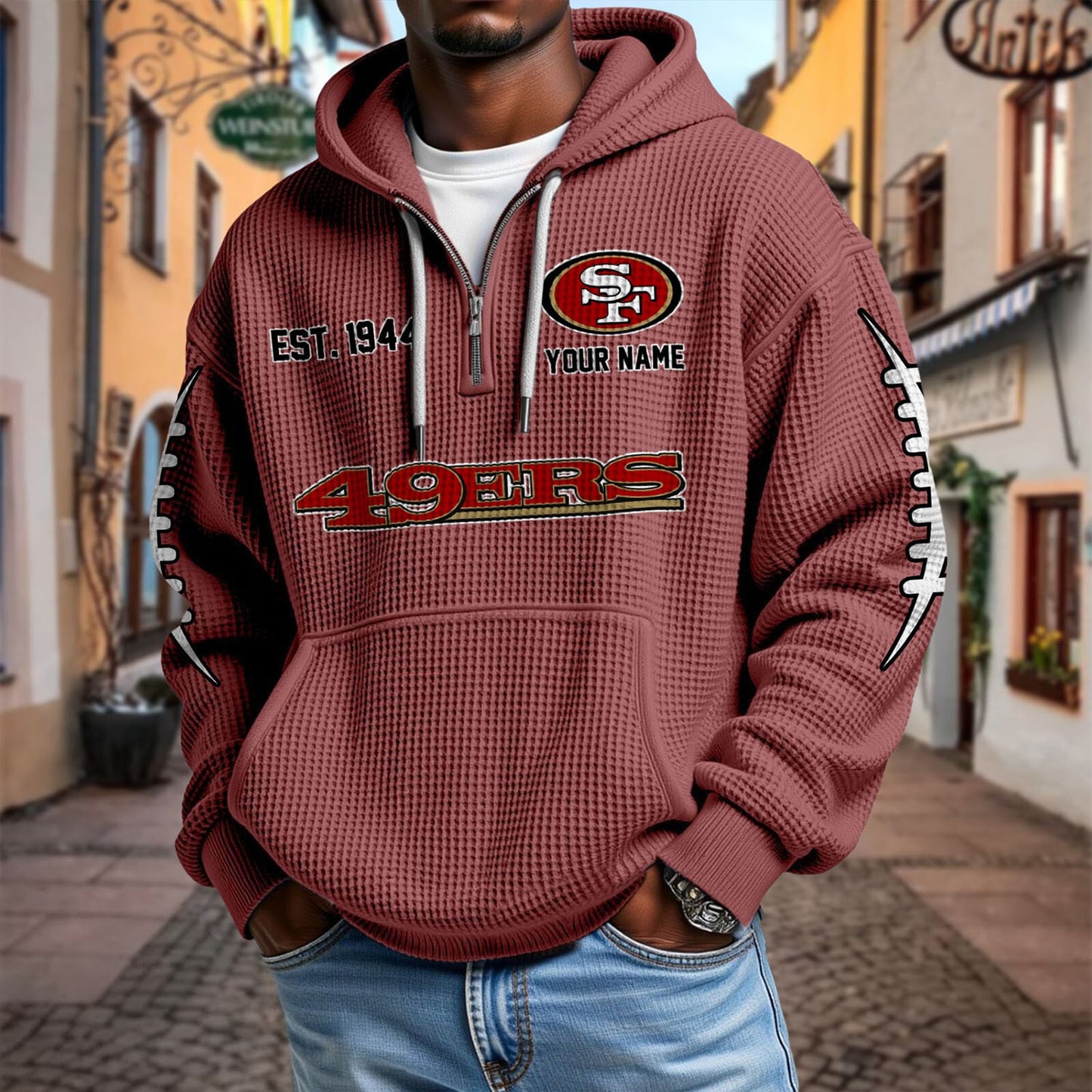 SF x NFL Waffle Hoodie DatND DVT