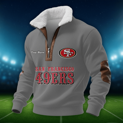 SF49 NFL Men Fur Collar Sweatshirt DDT CTND