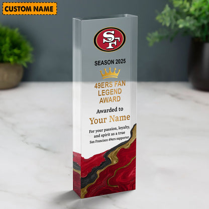 SF49 NFL Personalized Acrylic Award Plaque Funny Christmas Gift For Family DDT NTL