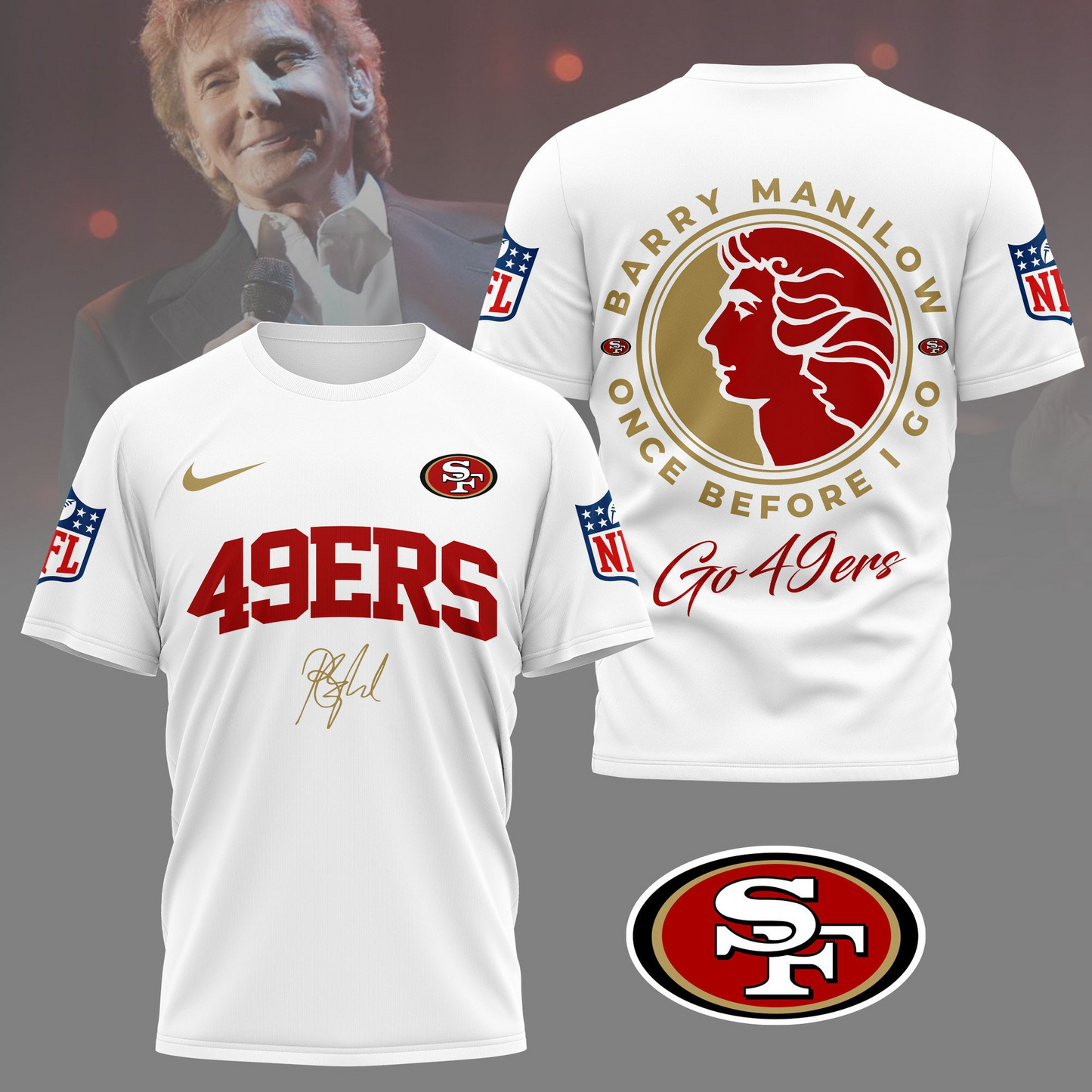 SF49 Premium NFL Barry Manilow Fan Shirt DDT CTND