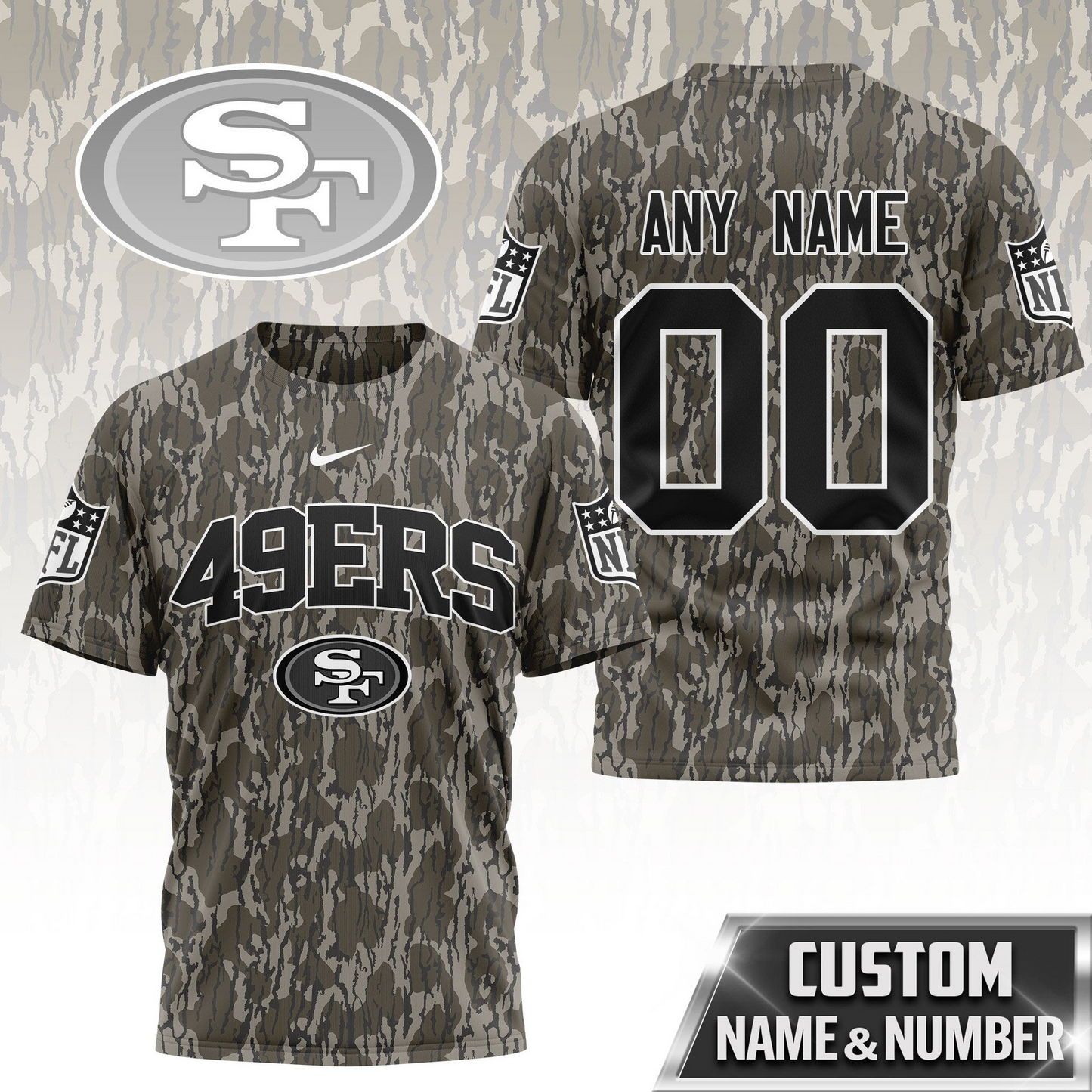 SF49 Premium NFL Camo 3D Shirt DDT CTND