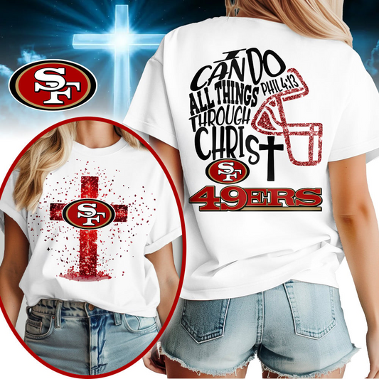 SF49 Premium NFL Christian Football 3D Shirt DDT CTND