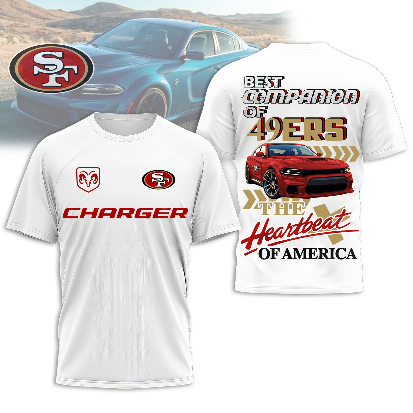 SF49 Premium NFL DC Car 3D Shirt DDT CTND
