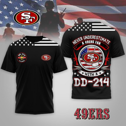 SF49 Premium NFL DD-214 Alumni 3D Shirt DDT NTL