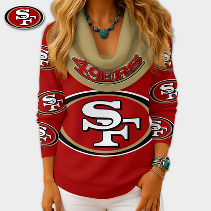 SF49 Premium NFL Fan Cowl Neck Sweater 3D Shirt DDT NTL