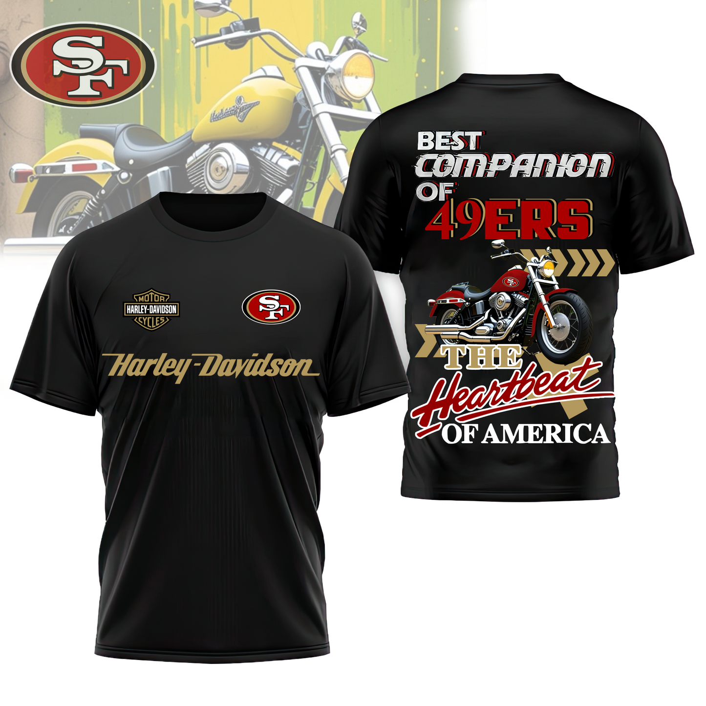 SF49 Premium NFL HL Motorcycle 3D Shirt DDT CTND