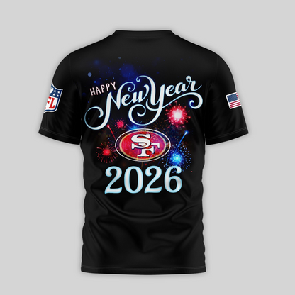 SF49 Premium NFL Happy New Year 2026 3D Shirt DDT 291125 NTL 1