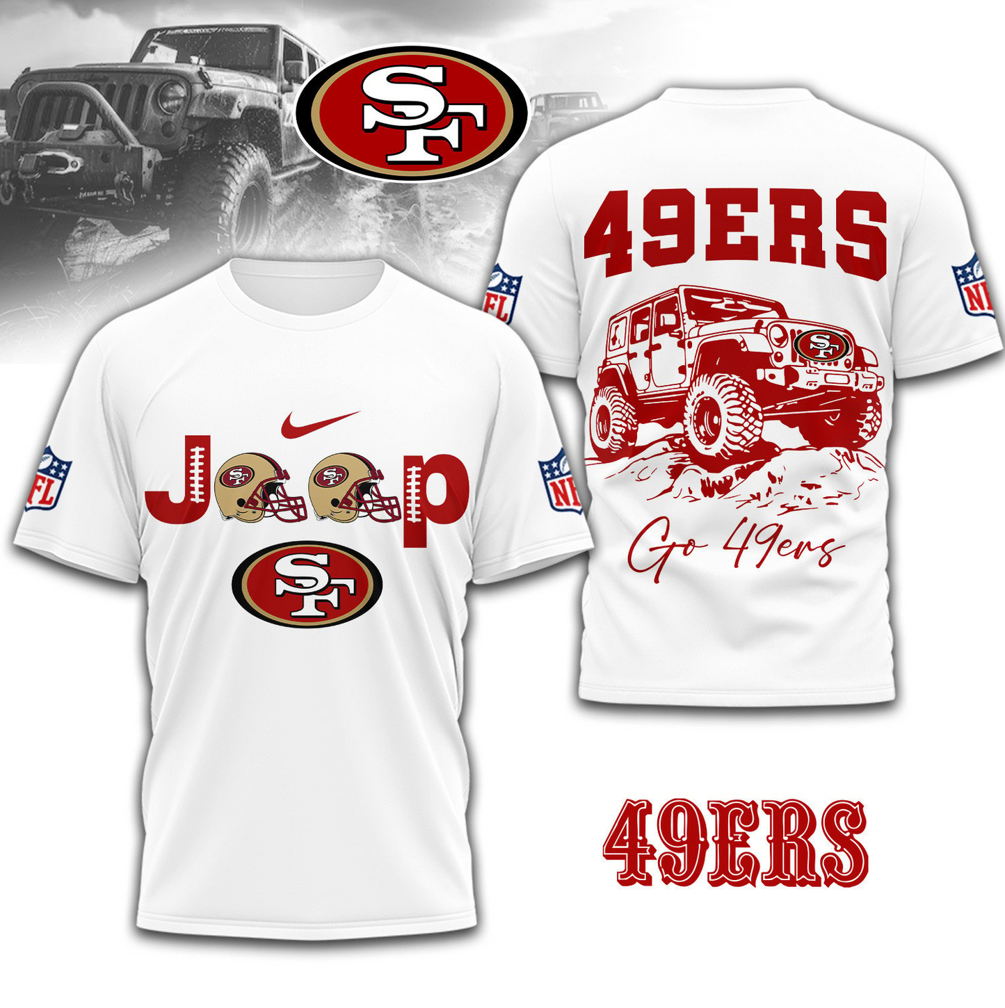 SF49 Premium NFL Jeep 3D Shirt DDT 101125 NTL