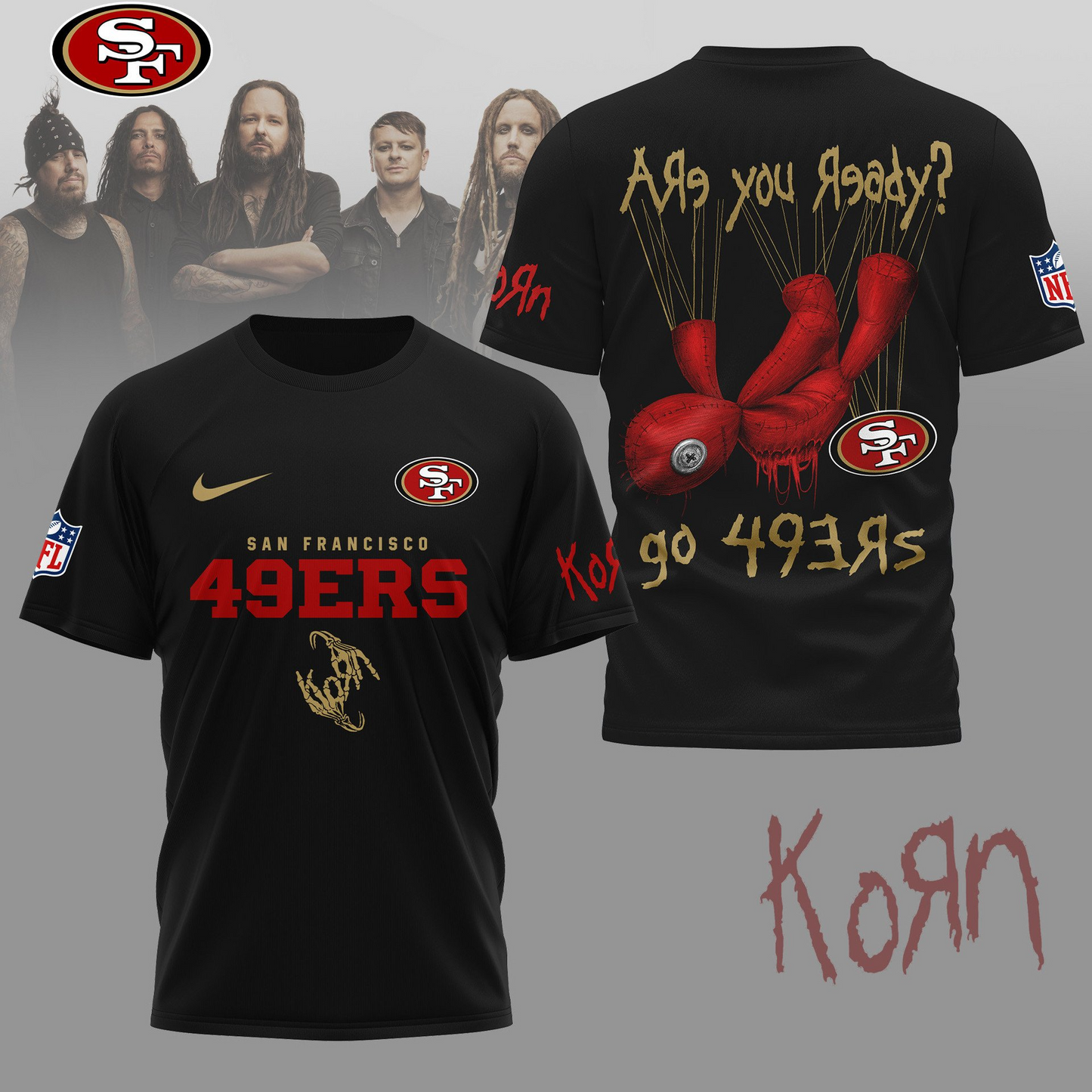 SF49 Premium NFL Korn Fan Shirt DDT CTND