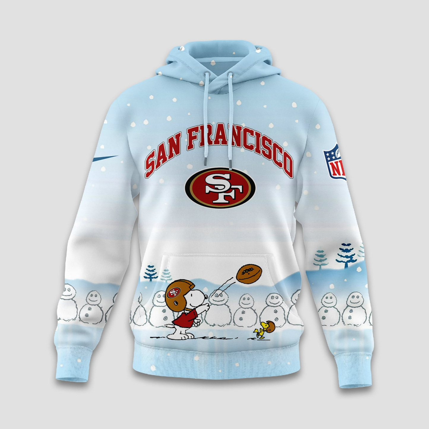 SF49 Premium NFL Peanuts Snow Day Hoodie DDT CTND