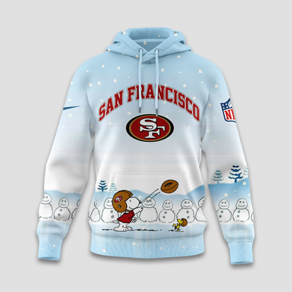 SF49 Premium NFL Peanuts Snow Day Hoodie DDT CTND