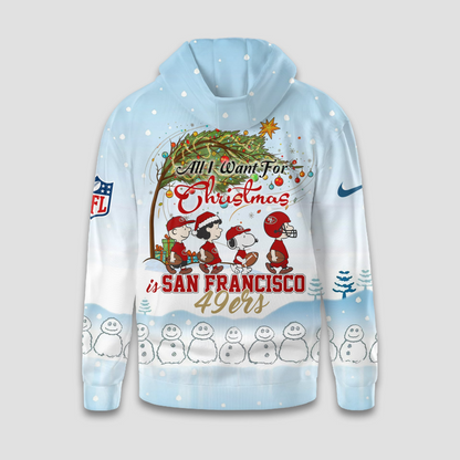SF49 Premium NFL Peanuts Snow Day Hoodie DDT CTND