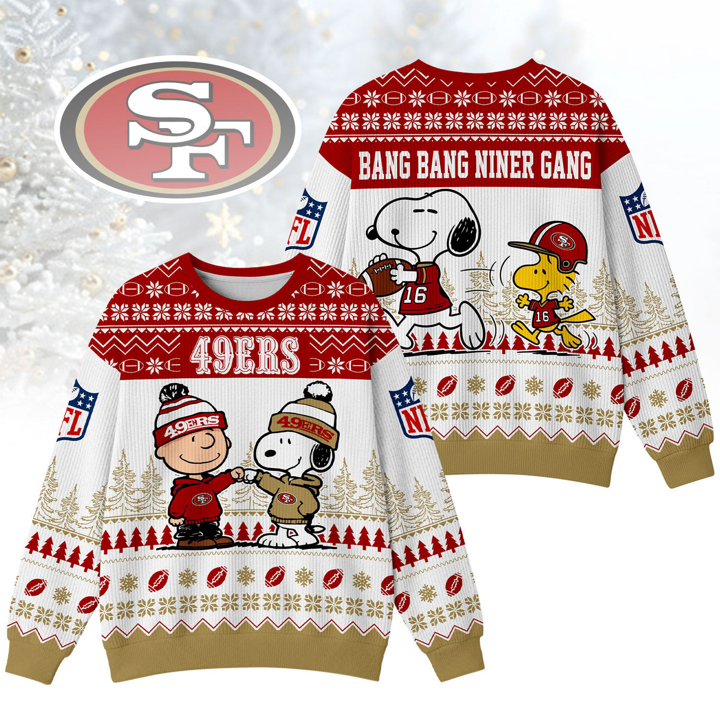 SF49 Premium NFL Snoopy Winter SweatShirt DDT CTND