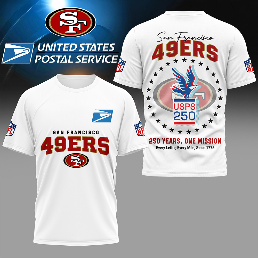 SF49 Premium NFL United States Postal Service 250th Anniversary 3D Shirt DDT CTND