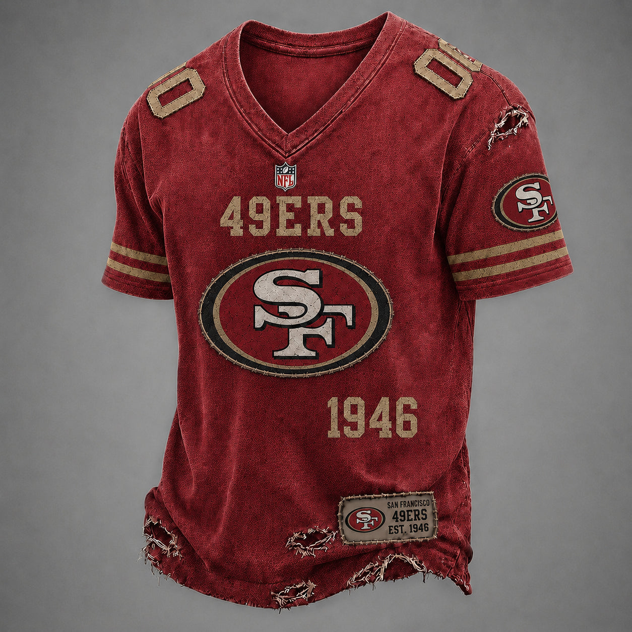 SF49 x NFL Premium V-neck Shirt 230626