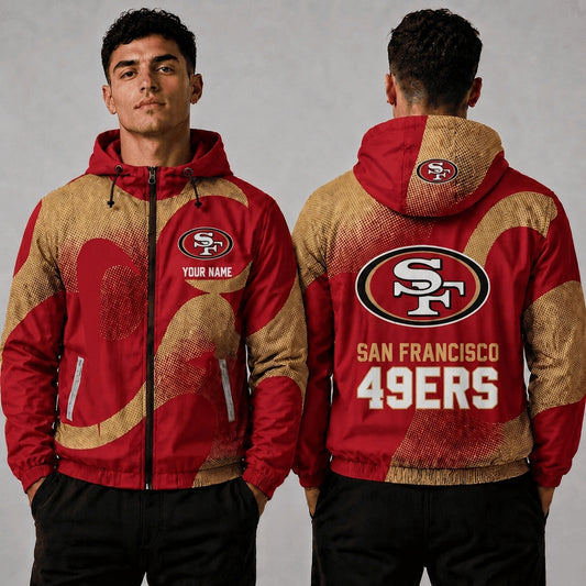 SF49 x NFL Premium Windbreaker Jacket Personalized Gift For Fan