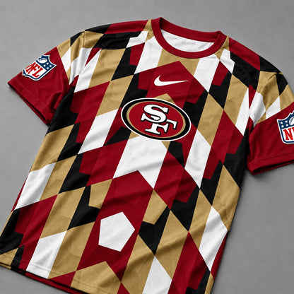 SF49 x Premium NFL Geometric Fan Performance T-Shirt