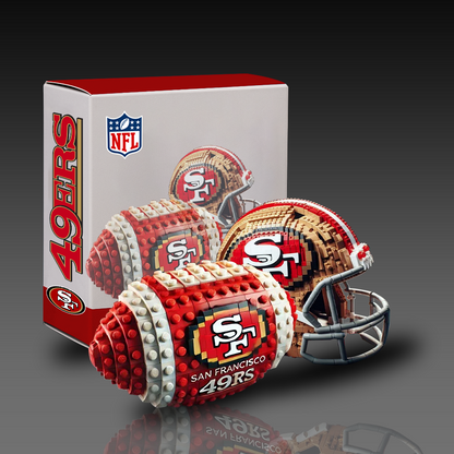 NFL Team Ball & Helmets Building Block Football Set DDT CTND