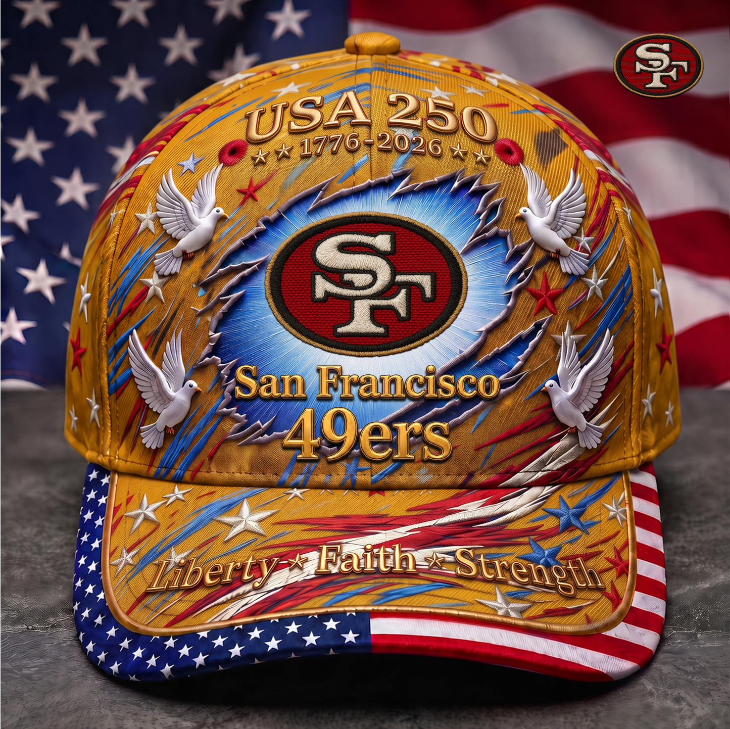 Premium NFL x SF 250 Years Anniversary Of Freedom Cap V4  260626