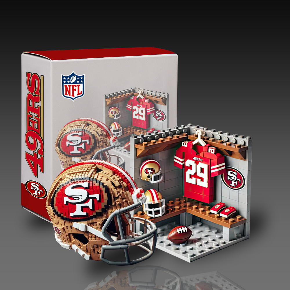 NFL Team Changing Room & Helmets Building Block Football Set DDT CTND