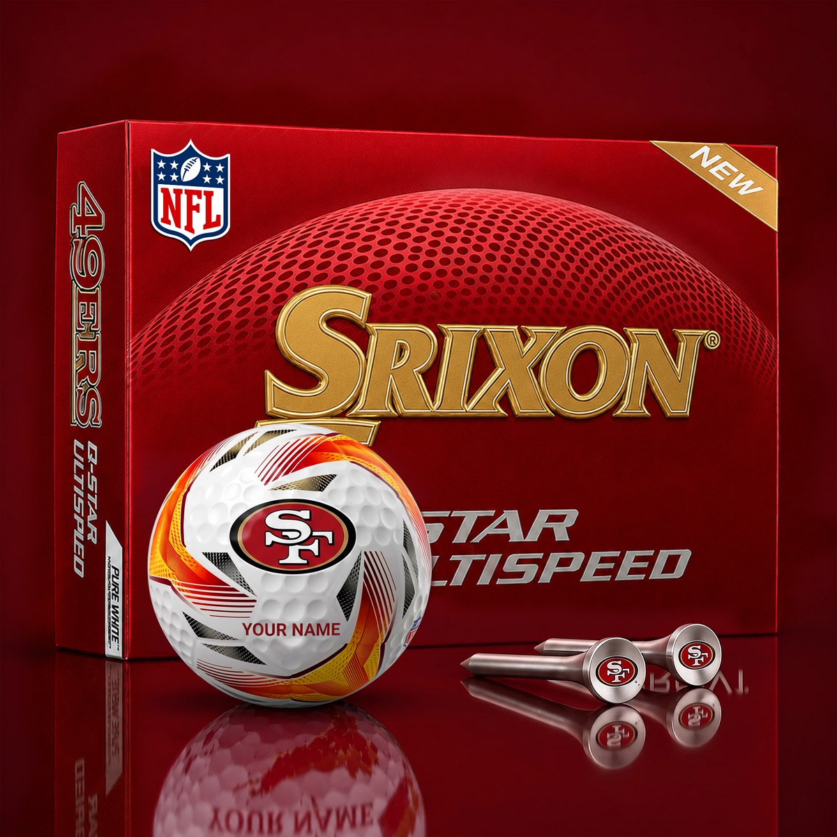 SF_NFL Football Fan Signature Golf Ball Set – Personalized Edition