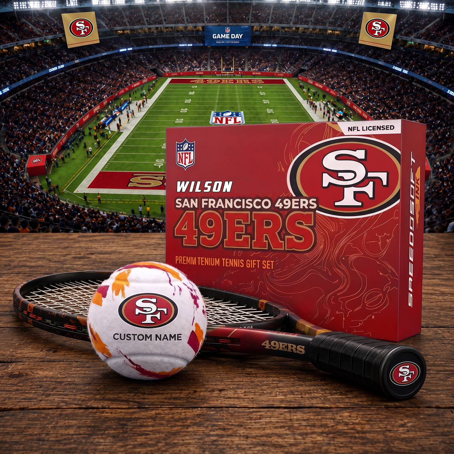SF_PREMIUM NFL  EXCLUSIVE PERSONALIZED TENNIS BALL SET LIMITED EDTION