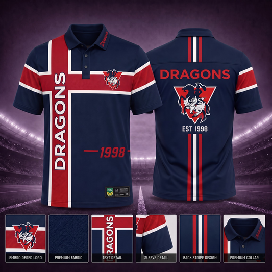 SGI X Premium NRL Men’s Sporty Cross Stripe Polo Shirt