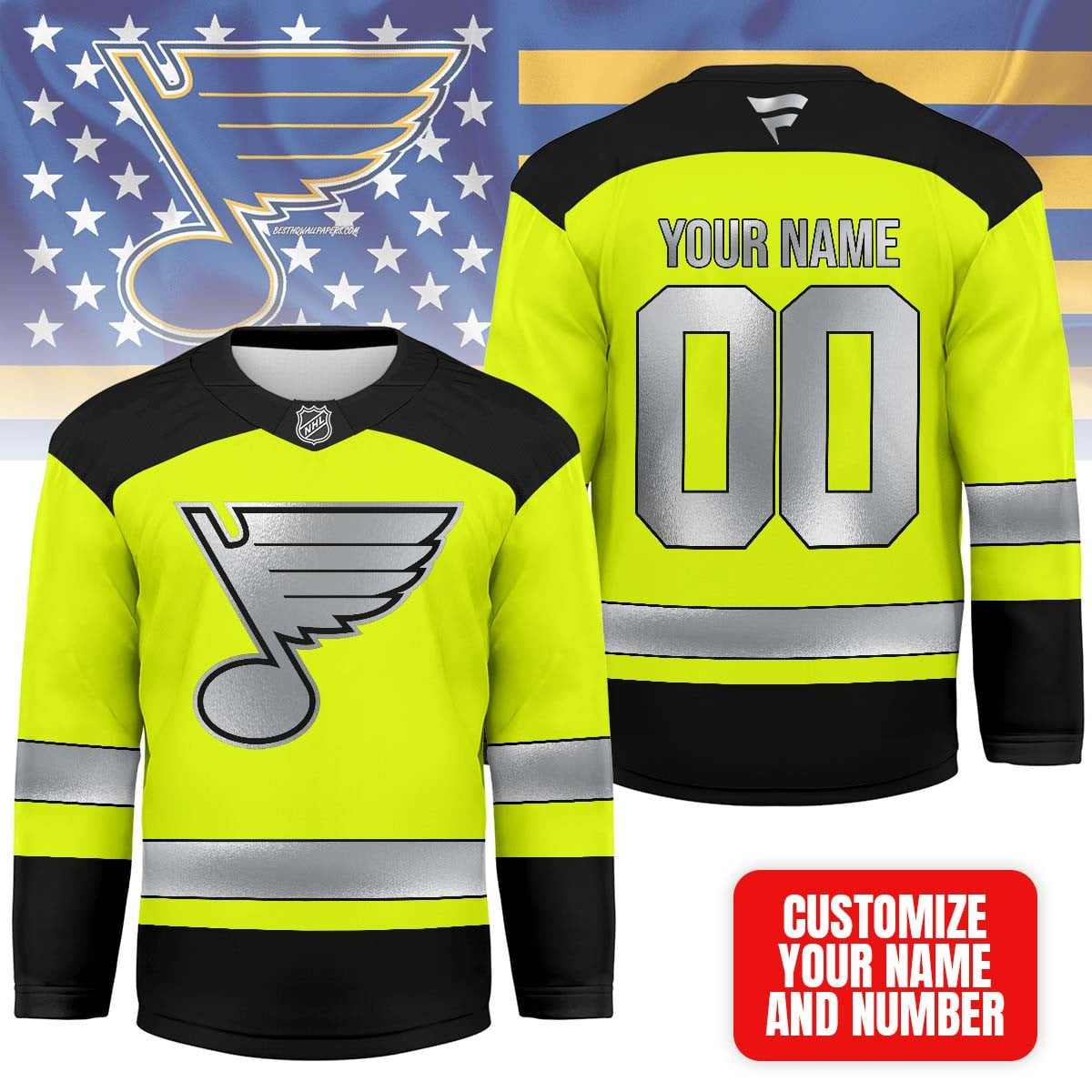 SLB Premium NHL Hi-Vis Safety Hockey Jersey DDT CTND