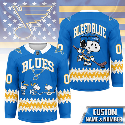 SLB Premium NHL Snoopy Personalized Hockey Jersey DDT CTND