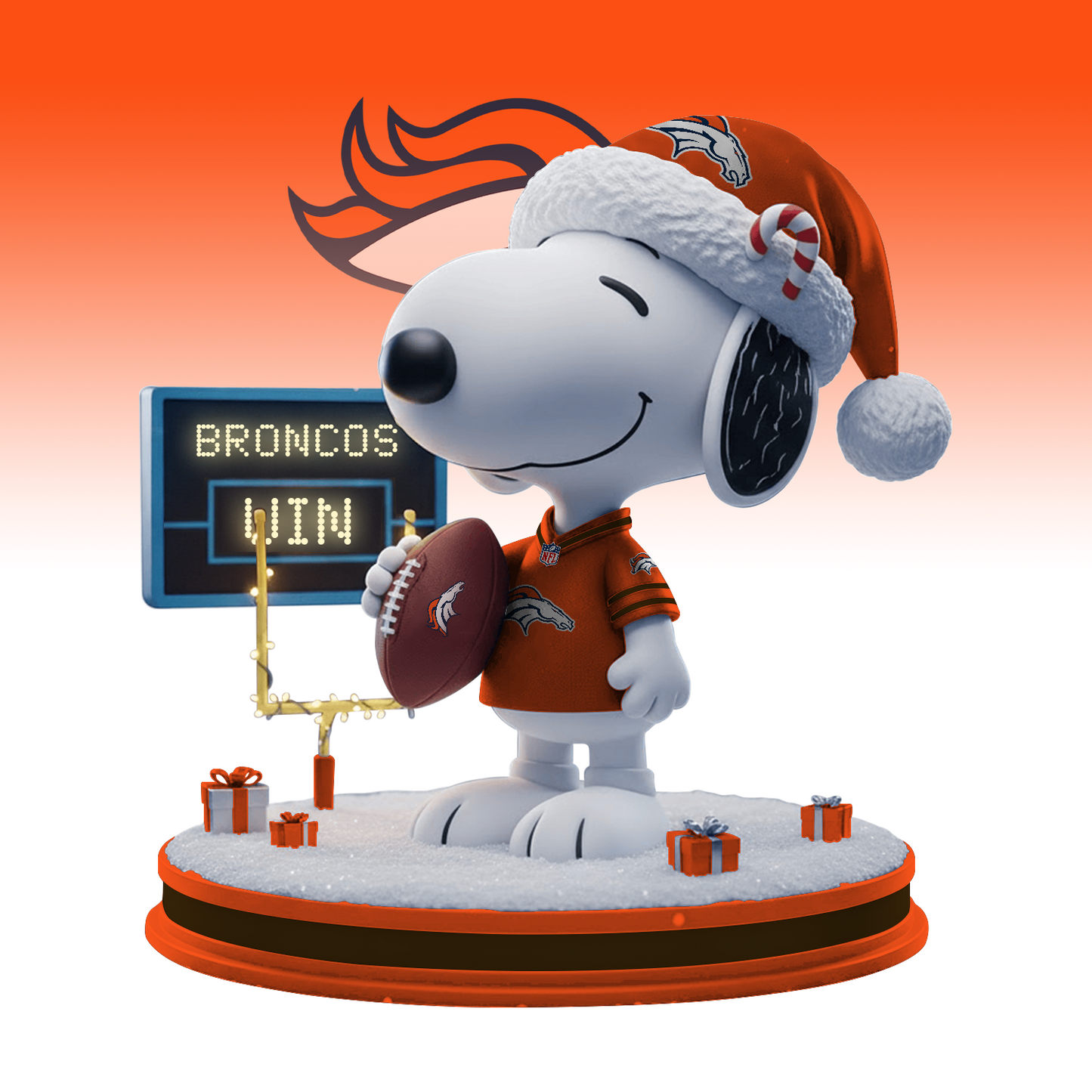 SNP x DEN NFL Christmas Acrylic Model